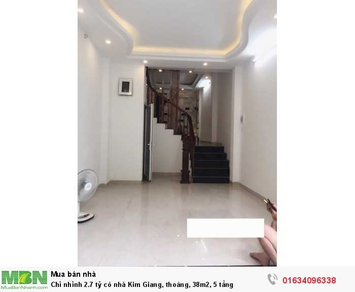 Có nhà Kim Giang, thoáng, 38m2, 5 tầng