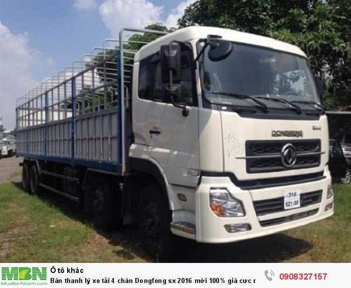 Bán thanh lý xe tải 4 chân Dongfeng sx 2016 mới 100% giá cưc rẽ.