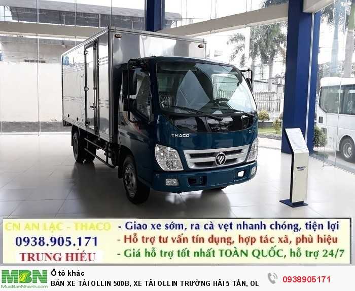Bán Xe Tải Ollin 500b, Xe Tải Ollin Trường Hải 5 Tấn, Ollin 500b Tải Trọng 5 Tấn Thùng Kín/ Thùng Mui Bạc