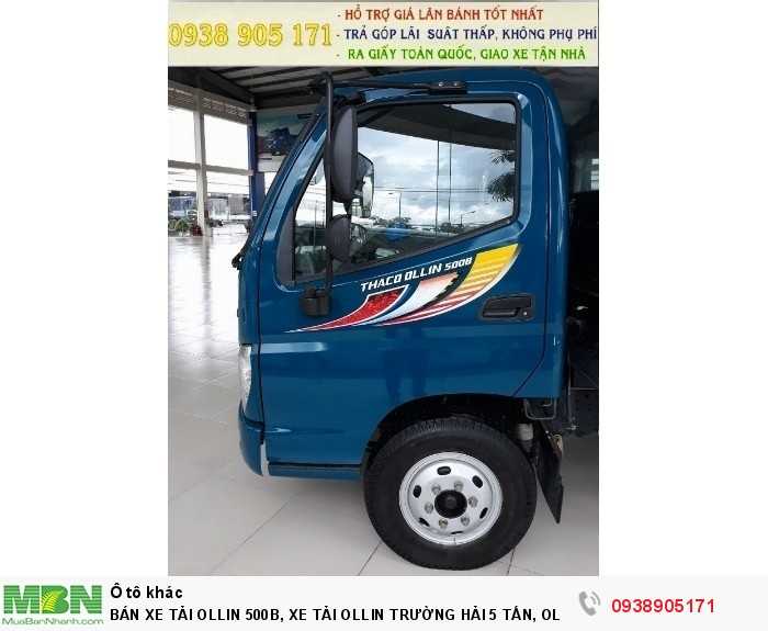 Bán Xe Tải Ollin 500b, Xe Tải Ollin Trường Hải 5 Tấn, Ollin 500b Tải Trọng 5 Tấn Thùng Kín/ Thùng Mui Bạc