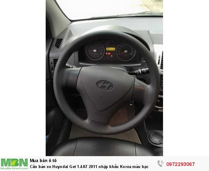 Cần bán xe Huyndai Get 1.4AT 2011 nhập khẩu Korea màu bạc