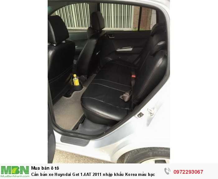 Cần bán xe Huyndai Get 1.4AT 2011 nhập khẩu Korea màu bạc