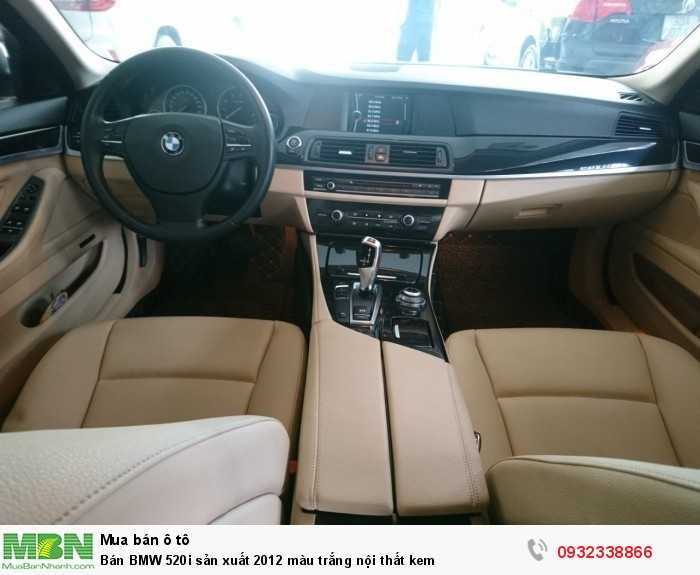 Bán BMW 520i sản xuất 2012 màu trắng nội thất kem