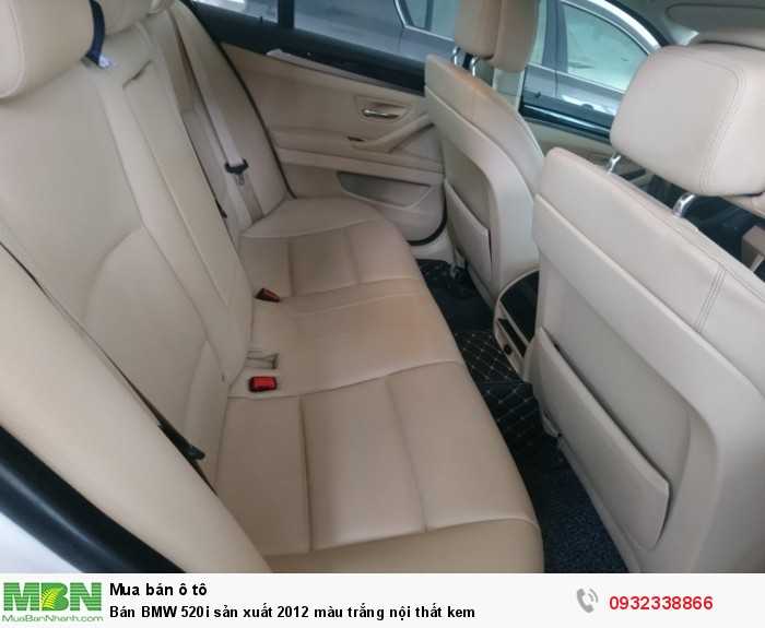 Bán BMW 520i sản xuất 2012 màu trắng nội thất kem