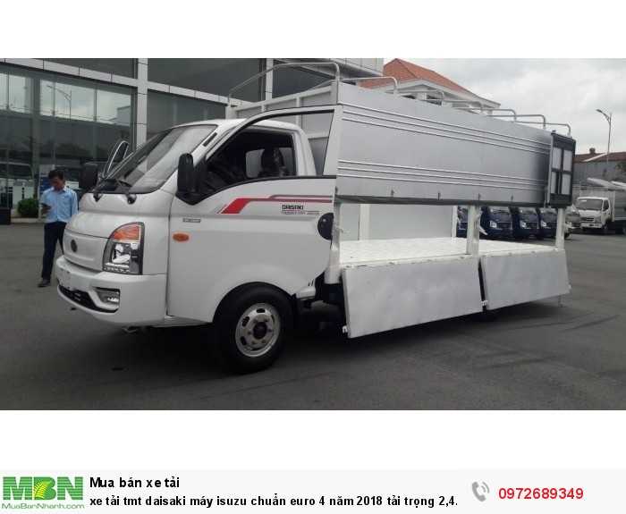 xe tải tmt daisaki máy isuzu chuẩn euro 4 năm 2018 tải trọng 2,4 tấn thùng 4,2 m