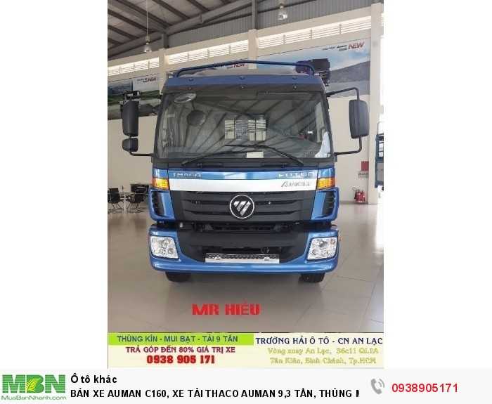 Bán xe Auman C160, xe tải Thaco Auman 9,3 Tấn, Thùng Mui Bạt/ Thùng Kín Auman