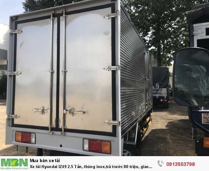 Xe tải Hyundai IZ49 2.5 Tấn, thùng inox,trả trước 80 triệu, giao xe ngay