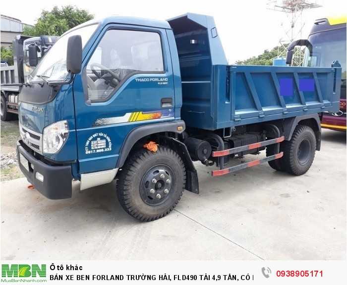 Bán Xe Ben Forland Trường Hải, Fld490 Tải 4,9 Tấn, Có Hỗ Trợ Trả Góp Khi Mua Xe Ben