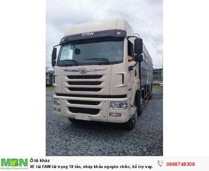 Xe Tải Faw Tải Trọng 18 Tấn, Nhâp Khẩu Nguyên Chiếc, Hỗ Trợ Vay 90%