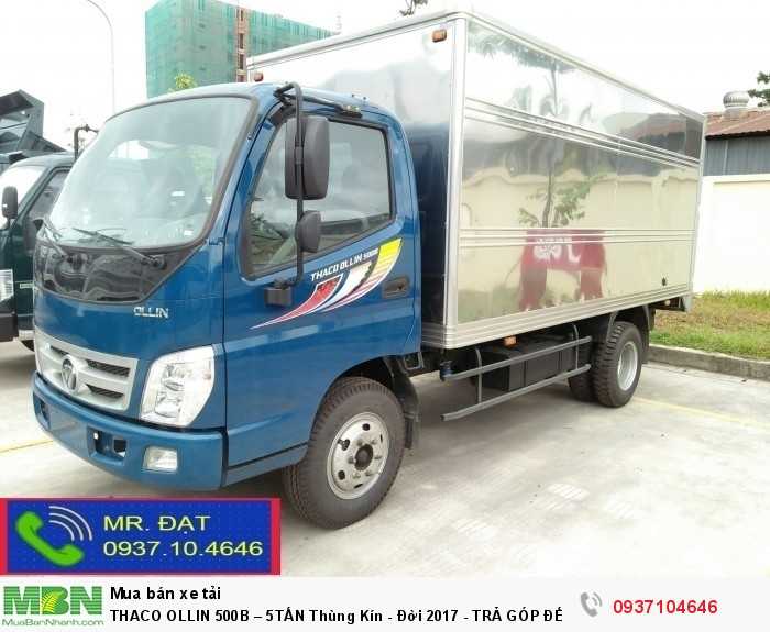 Thaco Ollin 500B – 5Tấn Thùng Kín - Đời 2017 - Trả Góp Đến 90%