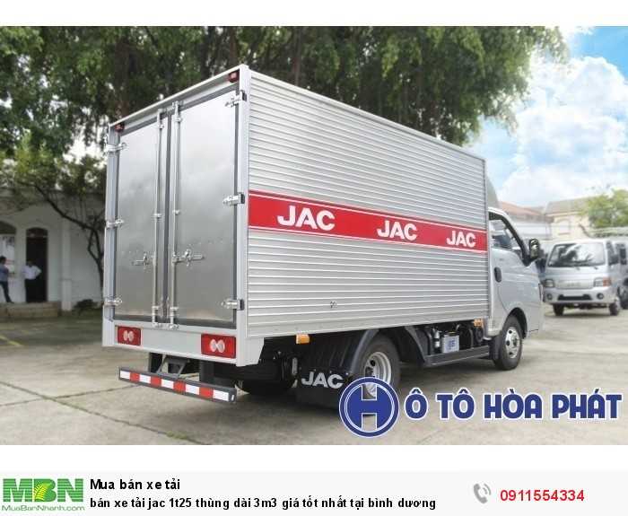 Bán xe tải Jac 1t25 thùng dài 3m3 giá tốt nhất tại Bình Dương
