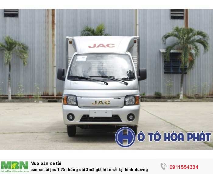 Bán xe tải Jac 1t25 thùng dài 3m3 giá tốt nhất tại Bình Dương