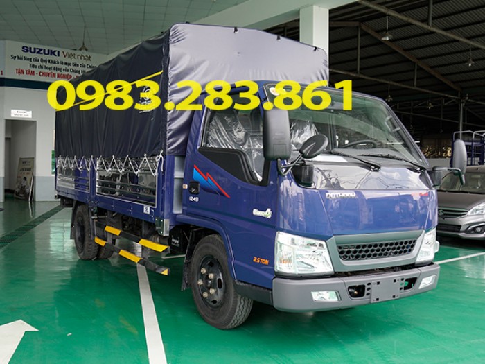 Bán xe tải dothanh iz49 2t3 trả góp, 2t3 iz49 thùng mui bạt - xe có sẵn giao liền tận nhà.