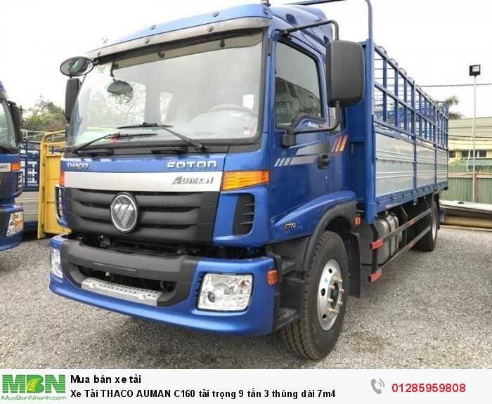 Xe tải Thaco Auman C160 tải trọng 9 tấn 3 thùng dài 7m4