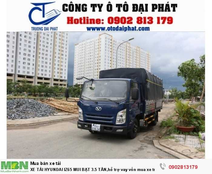 XE TẢI HYUNDAI IZ65 MUI BẠT 3.5 TẤN,hỗ trợ vay vốn mua xe trả góp 80%