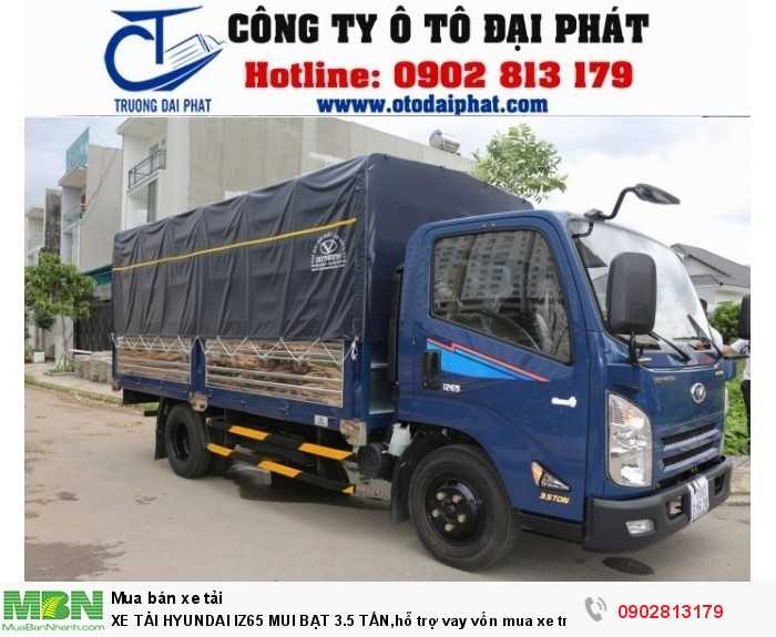 XE TẢI HYUNDAI IZ65 MUI BẠT 3.5 TẤN,hỗ trợ vay vốn mua xe trả góp 80%