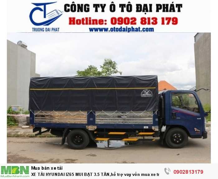 XE TẢI HYUNDAI IZ65 MUI BẠT 3.5 TẤN,hỗ trợ vay vốn mua xe trả góp 80%