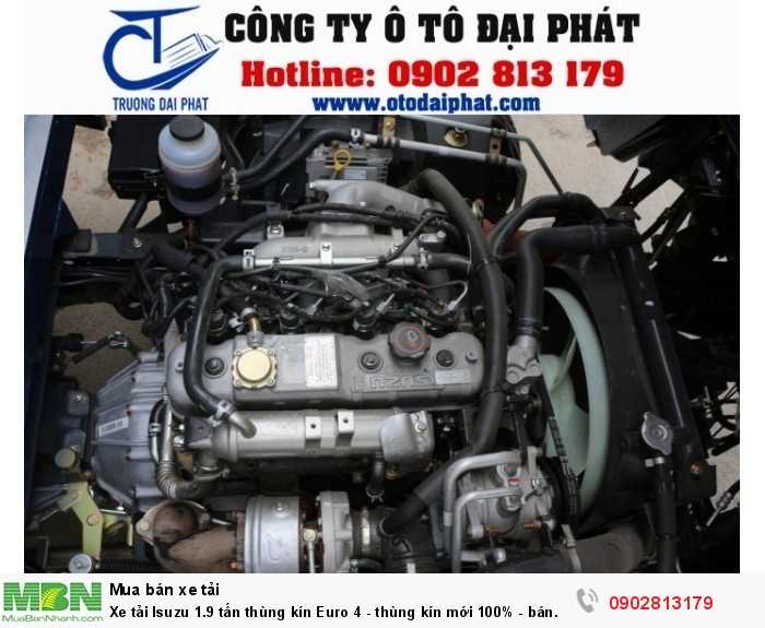 Xe tải Isuzu 1.9 tấn thùng kín Euro 4 - thùng kín mới 100% - bán xe trả góp 80% giá trị xe