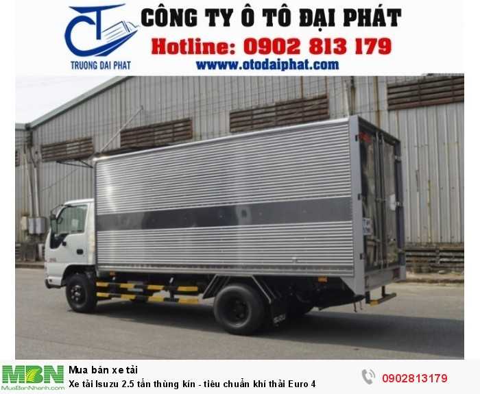 Xe tải Isuzu 2.5 tấn thùng kín - tiêu chuẩn khí thải Euro 4