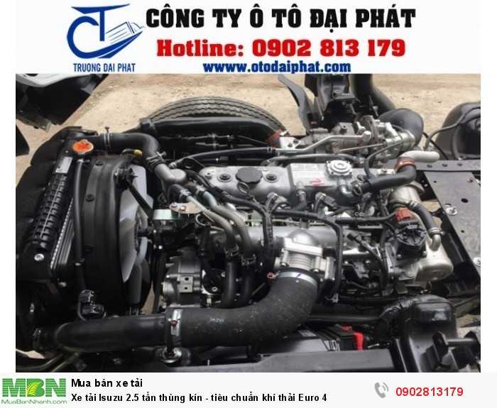 Xe tải Isuzu 2.5 tấn thùng kín - tiêu chuẩn khí thải Euro 4