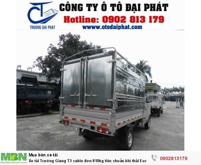 Xe tải Trường Giang T3 cabin đơn 810kg tiêu chuẩn khí thải Euro 4