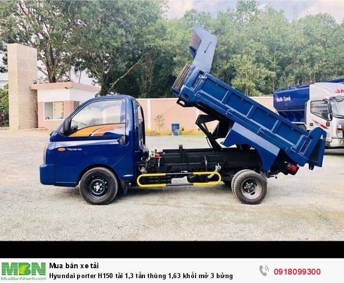 Hyundai Porter H150 tải 1,3 tấn thùng 1,63 khối mở 3 bửng