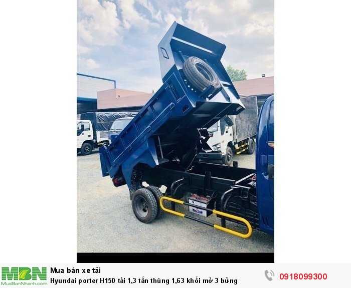 Hyundai Porter H150 tải 1,3 tấn thùng 1,63 khối mở 3 bửng