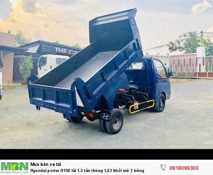 Hyundai Porter H150 tải 1,3 tấn thùng 1,63 khối mở 3 bửng