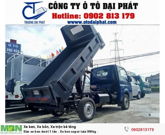 Bán xe ben dưới 1 tấn - Xe ben super tata 990kg -