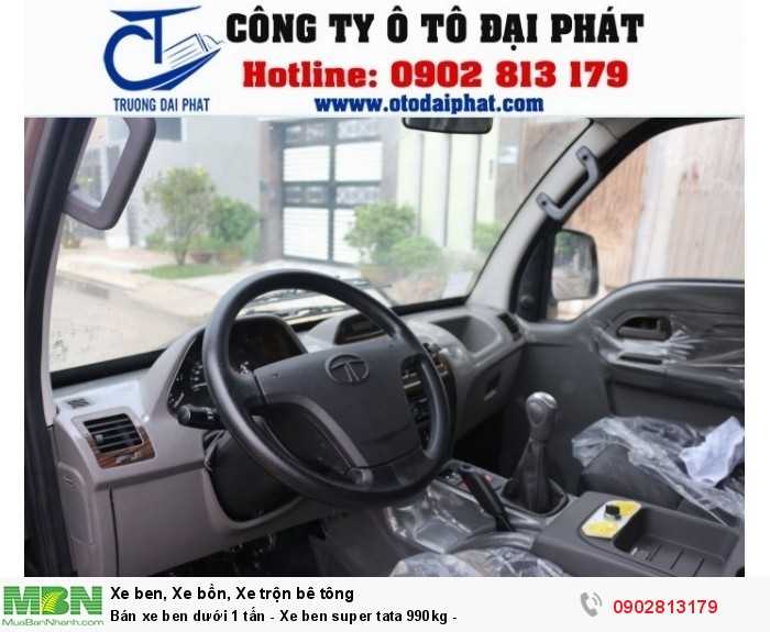 Bán xe ben dưới 1 tấn - Xe ben super tata 990kg -