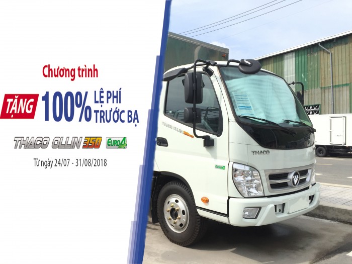 KHuyến mãi 100% lệ phí trước bạ - xe tải Thaco 2.15 tấn, 3.5 tấn, 5 tấn