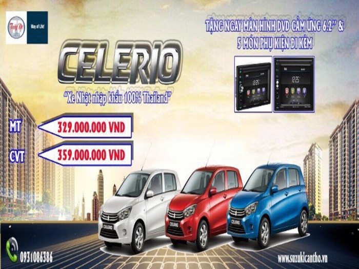 Xe Suzuki Celerio Chất Lượng Nhật Bản - Hỗ Trợ Mua Trả Góp - Nhiều Quà Tặng Hấp Dẫn