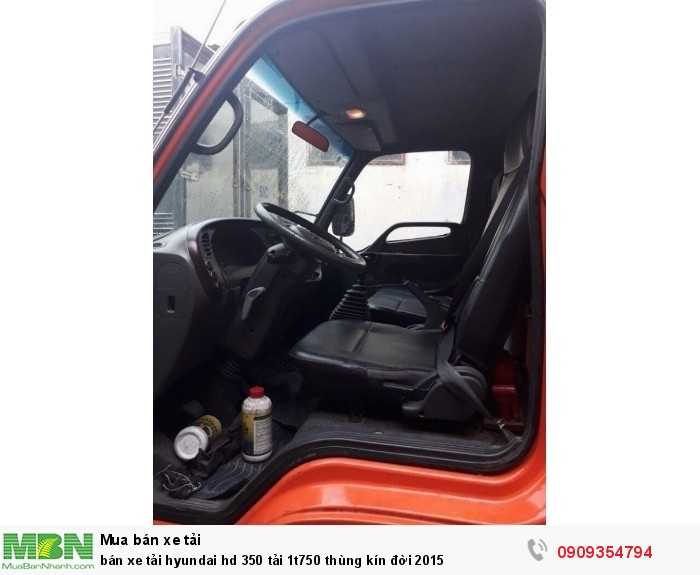 Bán xe tải Hyundai hd 350 tải 1t750 thùng kín đời 2015