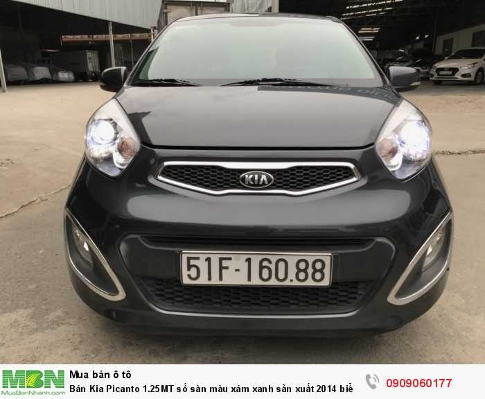 Bán Kia Picanto 1.25MT số sàn màu xám xanh sản xuất 2014 biển Sài Gòn lăn bánh 50.000km