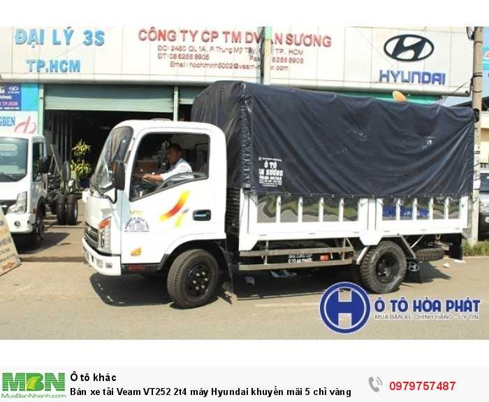 Bán xe tải Veam VT252 2t4 máy Hyundai khuyến mãi 5 chỉ vàng