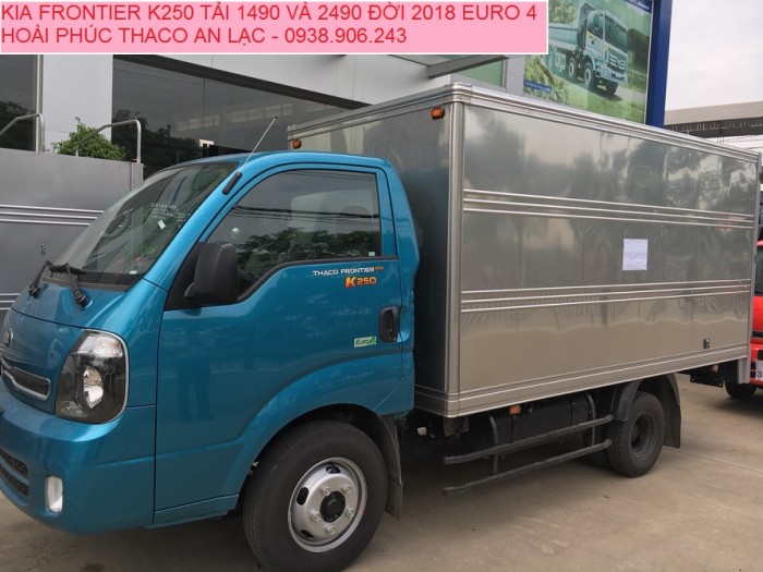 Giá xe tải 2 tấn 4 K250 đời 2018 , tiêu chuẩn Euro 4 động cơ Hyundai