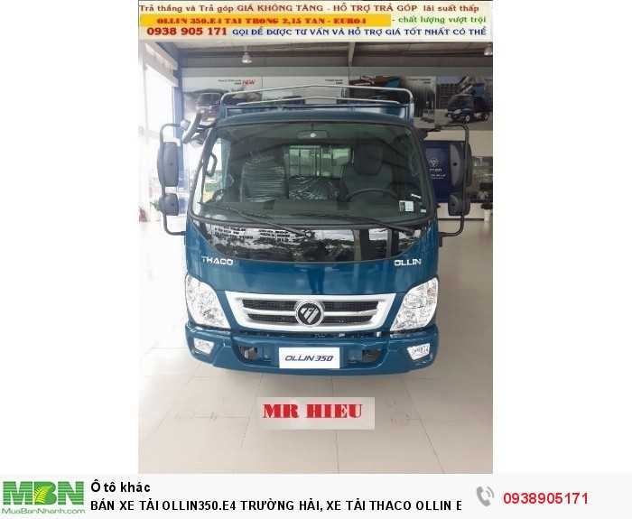 Bán Xe Tải Ollin350.E4 Trường Hải, Xe Tải Thaco Ollin Euro4 Chạy Trong Thành Phố Thùng Dài 4,4m