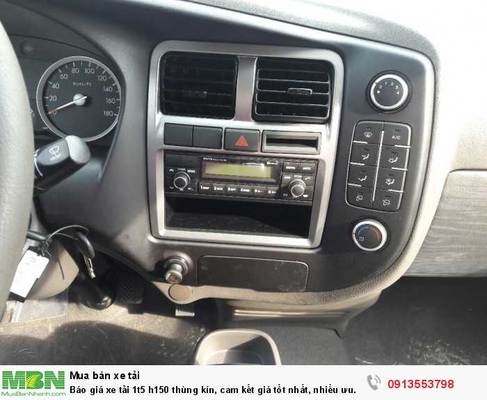 Báo giá xe tải 1t5 h150 thùng kín, cam kết giá tốt nhất, nhiều ưu đãi lớn trong tháng