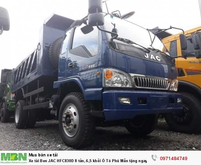 Xe tải Ben JAC HFC830D 8 tấn, 6,5 khối Ô Tô Phú Mẫn tặng ngay 1000 lít dầu, định vị phù hiệu