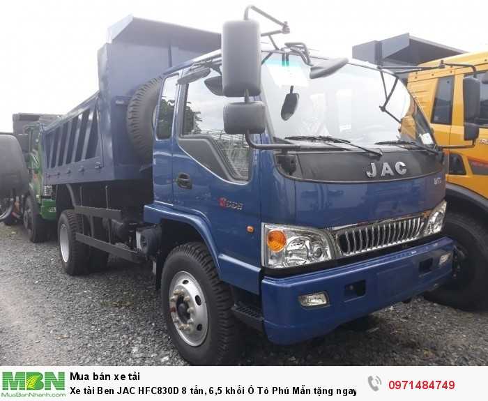 Xe tải Ben JAC HFC830D 8 tấn, 6,5 khối Ô Tô Phú Mẫn tặng ngay 1000 lít dầu, định vị phù hiệu