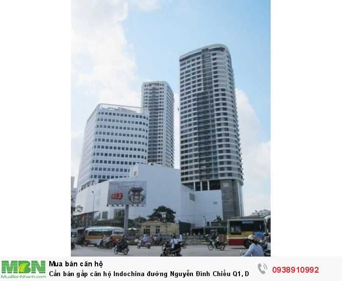 Cần bán gấp căn hộ Indochina đường Nguyễn Đình Chiểu Q1, Dt 90m2, giá bán 3.8 tỷ.