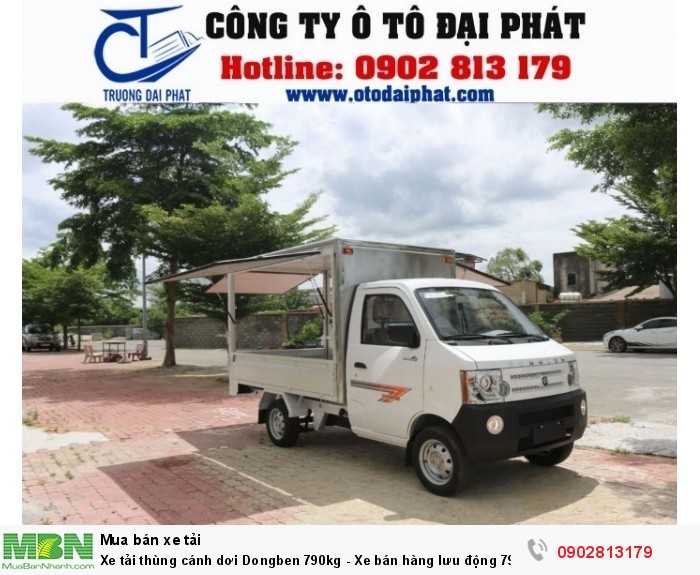 Xe tải thùng cánh dơi Dongben 790kg - Xe bán hàng lưu động 790Kg