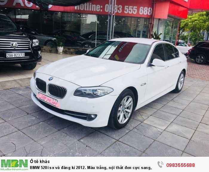 BMW 520i sx và đăng kí 2012. Màu trắng, nội thất đen cực sang,