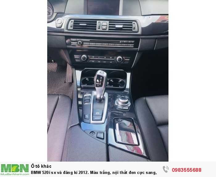 BMW 520i sx và đăng kí 2012. Màu trắng, nội thất đen cực sang,