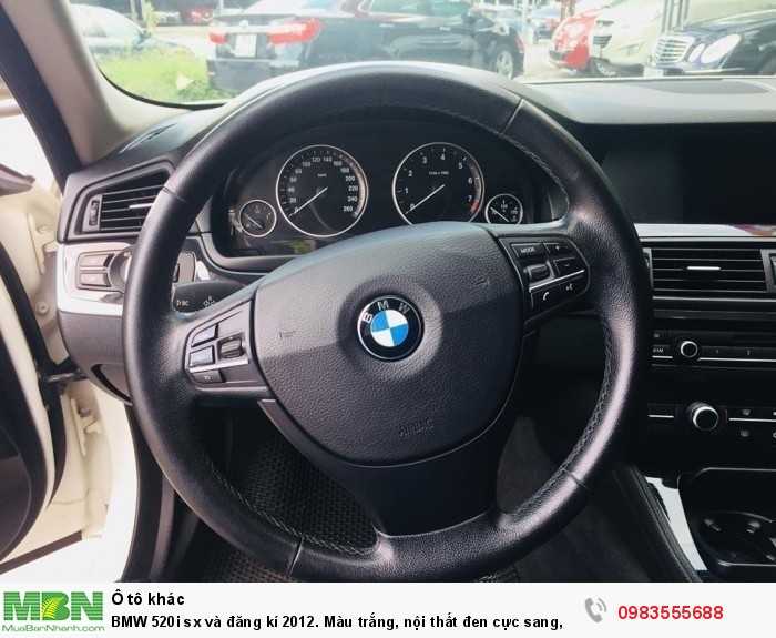 BMW 520i sx và đăng kí 2012. Màu trắng, nội thất đen cực sang,