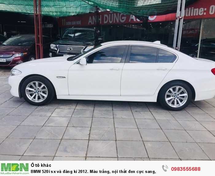 BMW 520i sx và đăng kí 2012. Màu trắng, nội thất đen cực sang,
