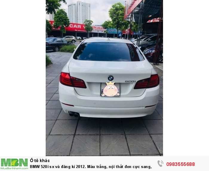 BMW 520i sx và đăng kí 2012. Màu trắng, nội thất đen cực sang,