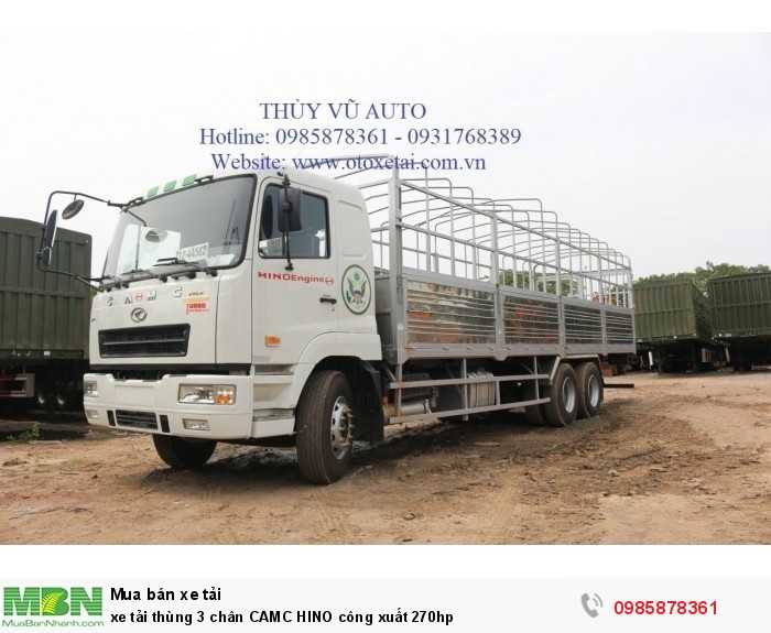 Xe tải thùng 3 chân CAMC HINO công xuất 270hp