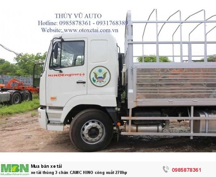 Xe tải thùng 3 chân CAMC HINO công xuất 270hp