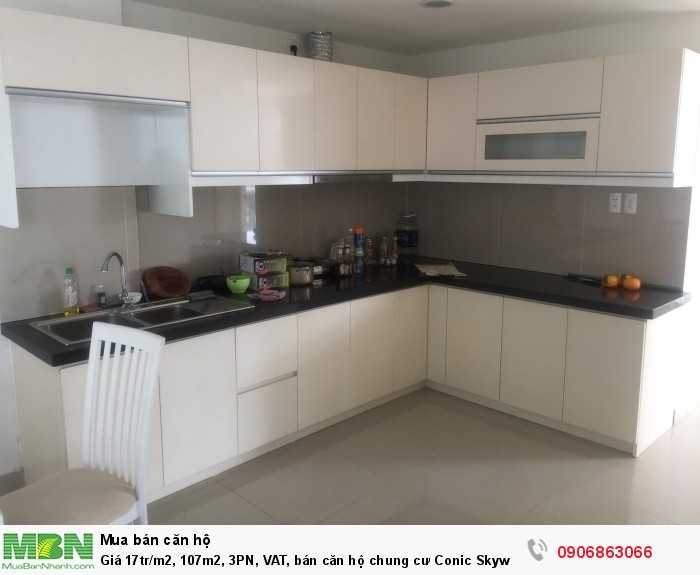 Giá 17tr/m2, 107m2, 3PN, VAT, bán căn hộ chung cư Conic Skyway Bình Chánh